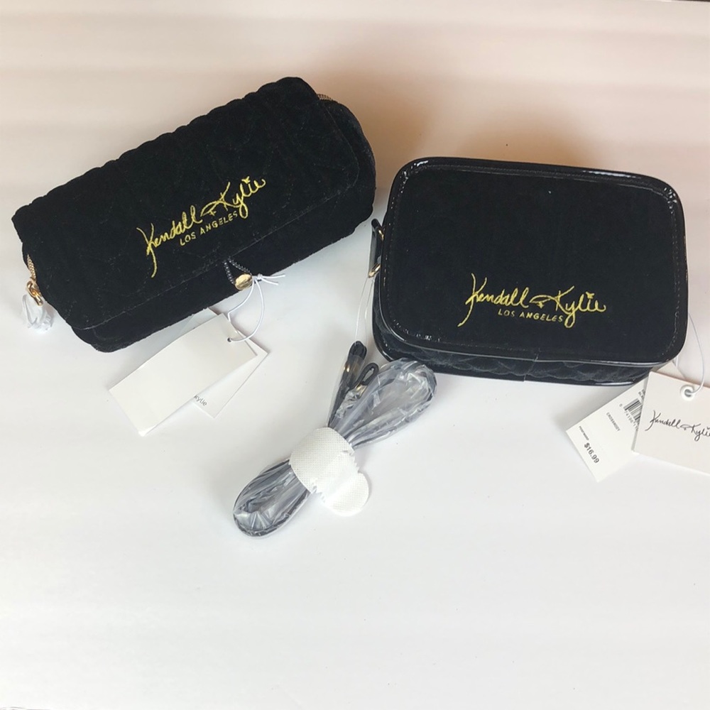 Kendall &Kylie 2 bag set black and gold